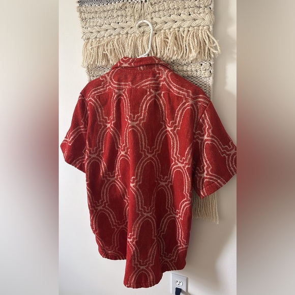 NWT OAS Marrakech Arch Cuba Terry Shirt Size Large Short Sleeve Button Down - Picture 6 of 6